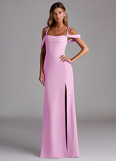 Azazie Callan Bridesmaid Dresses Candy Pink Mermaid Pleated Chiffon Convertible Dress image1