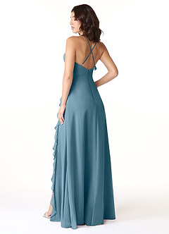 Azazie Tarni Bridesmaid Dresses Bermuda A-Line Chiffon Dress image2