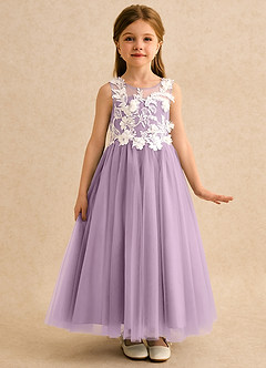 Azazie Mixie Flower Girl Dresses Wisteria Ball-Gown Lace Dress image5