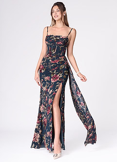 Aurra Navy Multi Maxi Dress image5