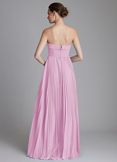 Azazie Mariana Bridesmaid Dresses Candy Pink A-Line Strapless Chiffon Dress image7