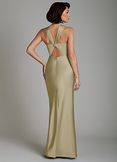 Azazie Zaria Bridesmaid Dresses Moss Green Mermaid Sweetheart Neckline Stretch Satin Dress image2
