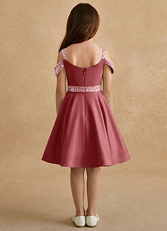 Azazie Judi Flower Girl Klänningar Klä A-Line i Matt satäng image2