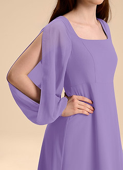 Azazie Bondi Junior Tahiti A-Line Blouson Chiffon Dress image8