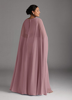 Azazie Isa Mother of the Bride Dresses Dusty Rose A-Line V-Neck Pleated Chiffon Dress image8