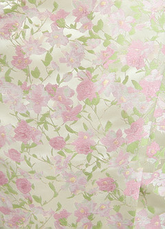 Azazie Elva Robes de demoiselle d'honneur Robe Fourreau en Jacquard Épaule décolletée Fleur Rougissante image4