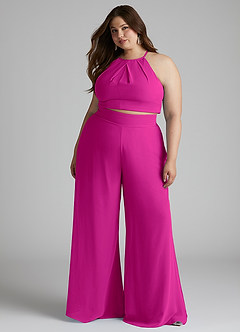 Azazie Kenzi Brudtärnklänningar Jumpsuit av i Chiffong Plisserad image8