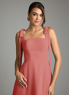 Azazie Debra Bridesmaid Dresses Antique Rose A-Line with Pockets Chiffon Convertible Dress image2
