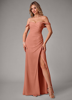 Azazie Haisley Bridesmaid Dresses MAI TAI Sheath Off the Shoulder Chiffon Convertible Dress image5