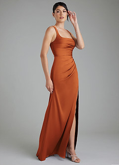 Azazie Sierra Brautjungfernkleider A-Linie Korsett Stretch-Satin Kleid Kanel image4
