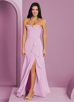 Barbie ♥ Azazie Bridesmaid Dresses Candy Pink A-Line Sweetheart Neckline Chiffon Dress image3