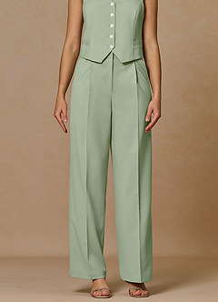 front Rowan Dusty Sage Refined Weave Performance pants