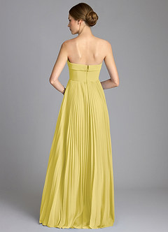 Azazie Mariana Final Sale Dusty Blue A-Line Strapless Chiffon Dress image5