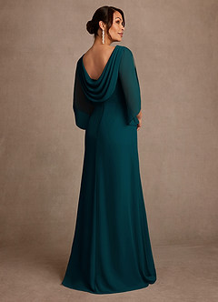 Azazie Anaheim Abiti per la Madre della Sposa Abito A-Line in Chiffon Plissettato Pino image2