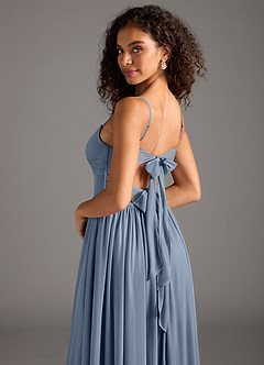 Azazie Zeya Bridesmaid Dresses Twilight A-Line Pleated Mesh Dress image6