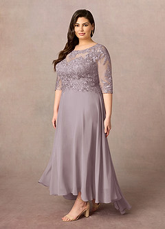 Azazie Monza Mother of the Bride Dresses Dusk A-Line Lace Chiffon Dress image8