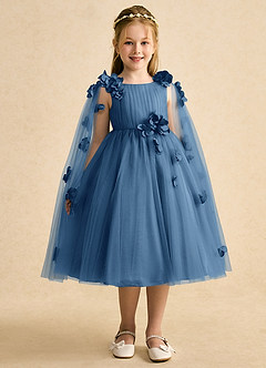 Azazie Staria Flower Girl Dresses Twilight Ball-Gown Ruched Tulle Dress image6