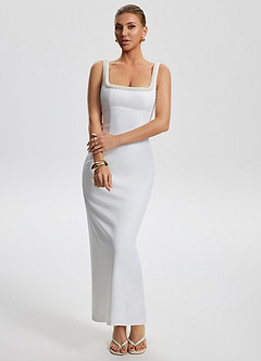 Aure White Maxi Dress image4