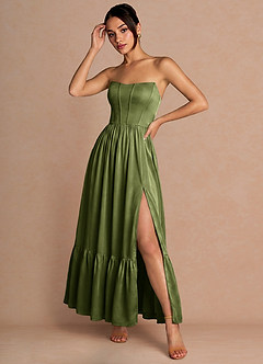 Portia Olive Maxi Dress image3