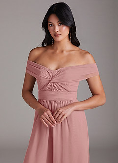 Azazie Lamara Brudtärnklänningar Jumpsuit av i Chiffong Av axeln Konvertibel image7