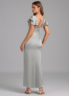 Azazie Demia 신부 들러리 드레스 쉬스 스윗하트 네크라인 스트레치 새틴 발목 길이 드레스 image2