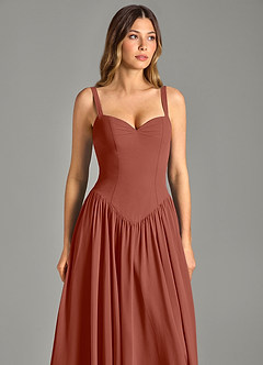 Azazie Evadina Suknie dla druhen Linia A Gorset Szyfon Do ziemi Sukienka image6