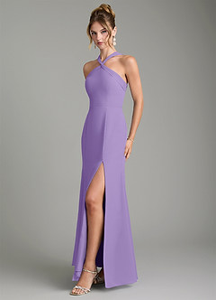 Azazie Rue Bridesmaid Dresses Tahiti A-Line Halter Chiffon Dress image5