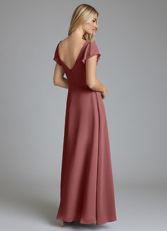 Azazie Omari Bridesmaid Dresses Amethyst A-Line Chiffon Dress image2