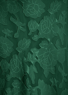 Azazie Kieryn Bridesmaid Dresses Dark Green Mermaid Pleated Floral Burnout Dress image13