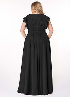 Azazie Daphne vestidos de dama de honor modestos Vestido de Corte en A Volantes Hasta el suelo Gasa image8