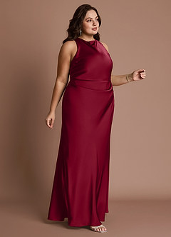 Evadne Merlot Open Back Dress image9