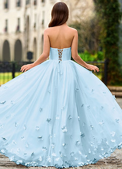 Calliope Sky Blue Flower Blossom Prom Dress image2
