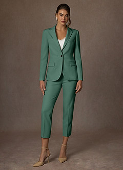 front Kennedy Eucalyptus Structured Stretch Dress Pants