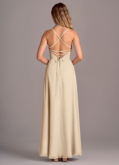 Azazie Mei Brautjungfernkleider A-Linie Chiffon Kleid Champagner image6