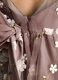 Azazie Elowen Flower Girl Dresses Espresso A-Line Sweetheart Neckline Lace Dress image7