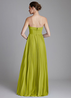 Azazie Mariana Bridesmaid Dresses Lemongrass A-Line Strapless Chiffon Dress image7
