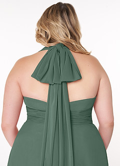 Azazie Fifi Abiti da Damigella Abito Convertibile A-Line in Chiffon Senza Cinturino Muschio Marino image14