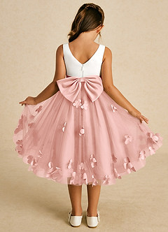 Azazie Sprout Flower Girl Dresses Rosette A-Line Bow Tulle Dress image1