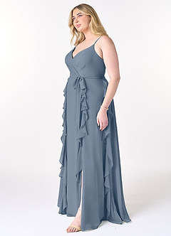 Azazie Peyton Bridesmaid Dresses Twilight A-Line Ruched Chiffon Dress image9