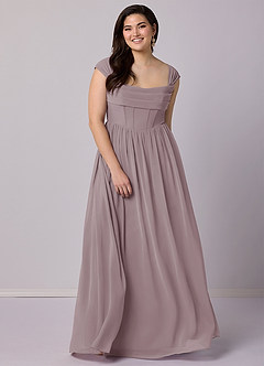 Barbie ♥ Azazie Bridesmaid Dresses Dusk A-Line Corset Chiffon Dress image12