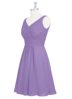 Azazie Grace Brautjungfernkleider A-Linie Plissee Chiffon Kleid Tahiti image9