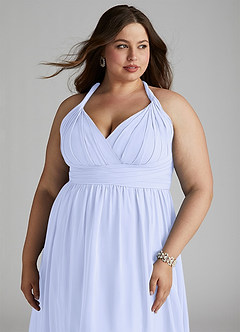 Azazie Ashia Final Sale Lavender A-Line Pleated Chiffon Dress image10