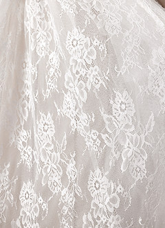 Azazie Demetria Vestidos de novia Vestido Diamante Blanco de Encaje de Corte Princesa con Palabra de honor image7