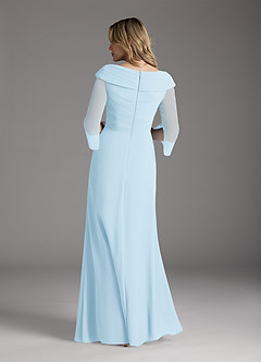 Azazie Jaycee vestidos de madre de la novia Vestido de Azul Cielo de Gasa de Corte En A image6