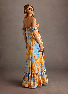 Frida Blue Caribbean Print Maxi Dress image6