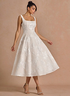 Brynn Cloud White Midi Dress image3