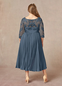 Azazie Tutu Mother of the Bride Dresses Neptune A-Line Boatneck Lace Chiffon Dress image8