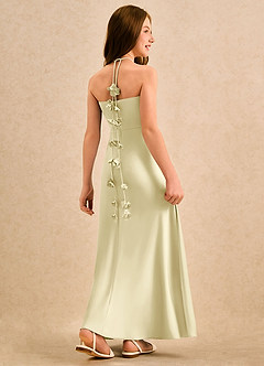 Azazie Kandi Girls Formal Final Sale Dusty Rose A-Line Sweetheart Neckline Stretch Satin Dress image4