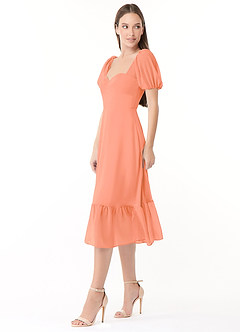 Azazie Baby Final Sale Sunset A-Line Sweetheart Ruched Chiffon Dress image3