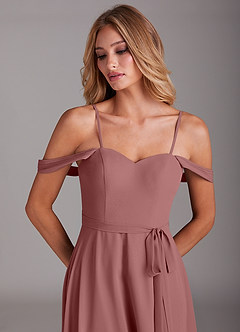 Azazie Aaron Final Sale Desert Rose A-Line Off the Shoulder Chiffon Convertible Dress image2